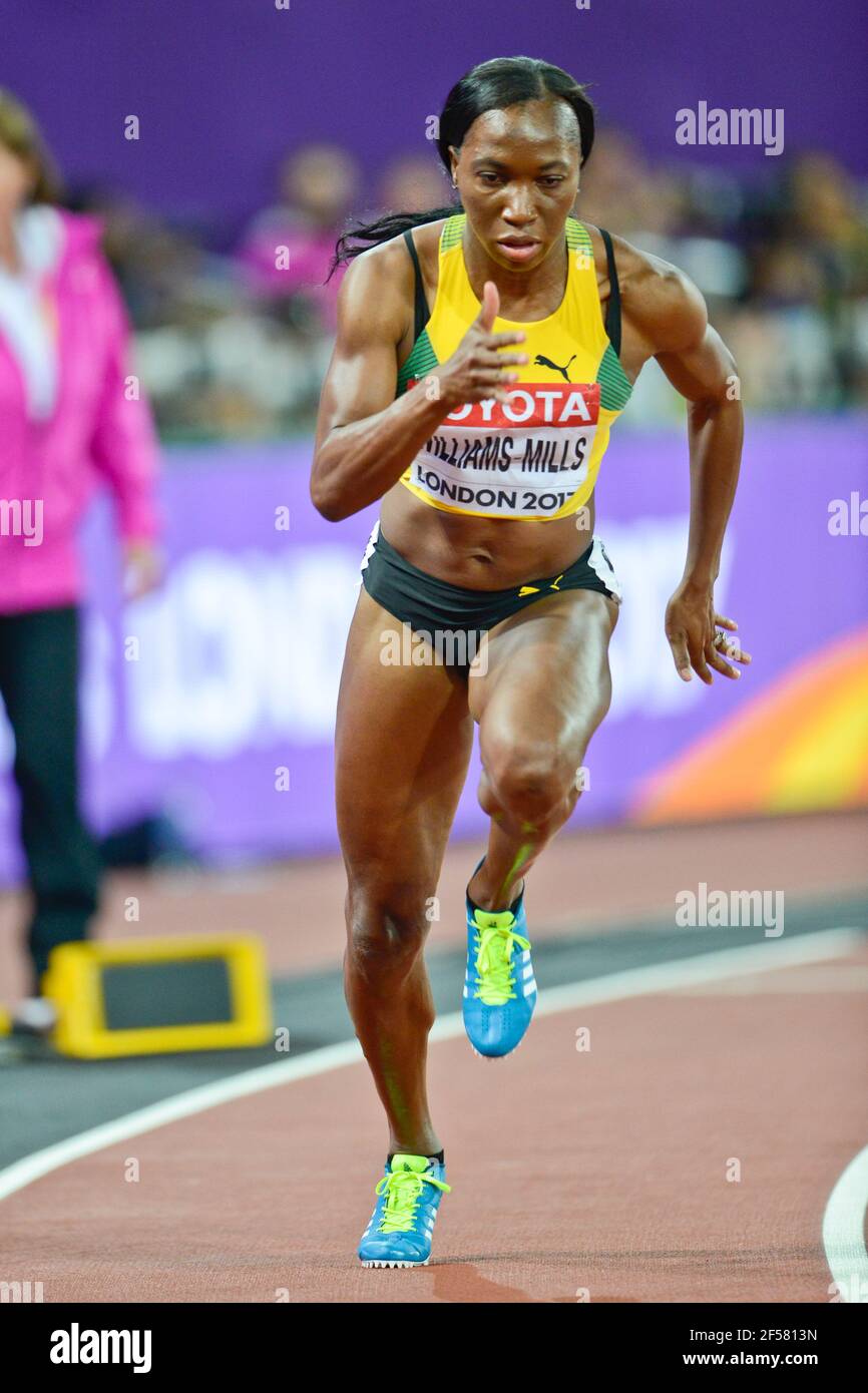 Novlene Williams-Mills (Jamaïque). 400 mètres femmes, semi-finale. Championnats du monde de l'IAAF, Londres 2017 Banque D'Images