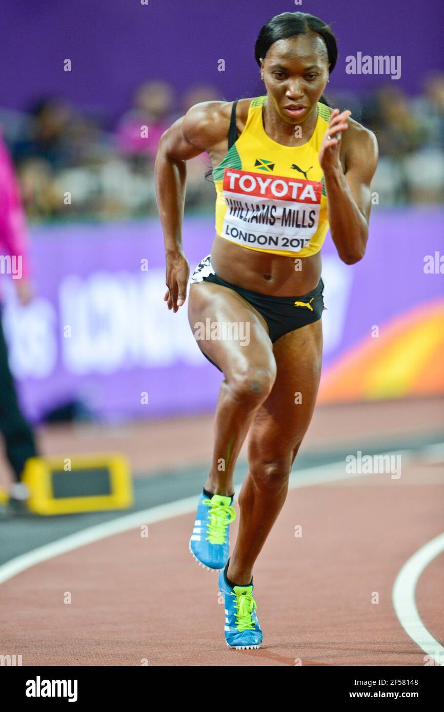 Novlene Williams-Mills (Jamaïque). 400 mètres femmes, semi-finale. Championnats du monde de l'IAAF, Londres 2017 Banque D'Images