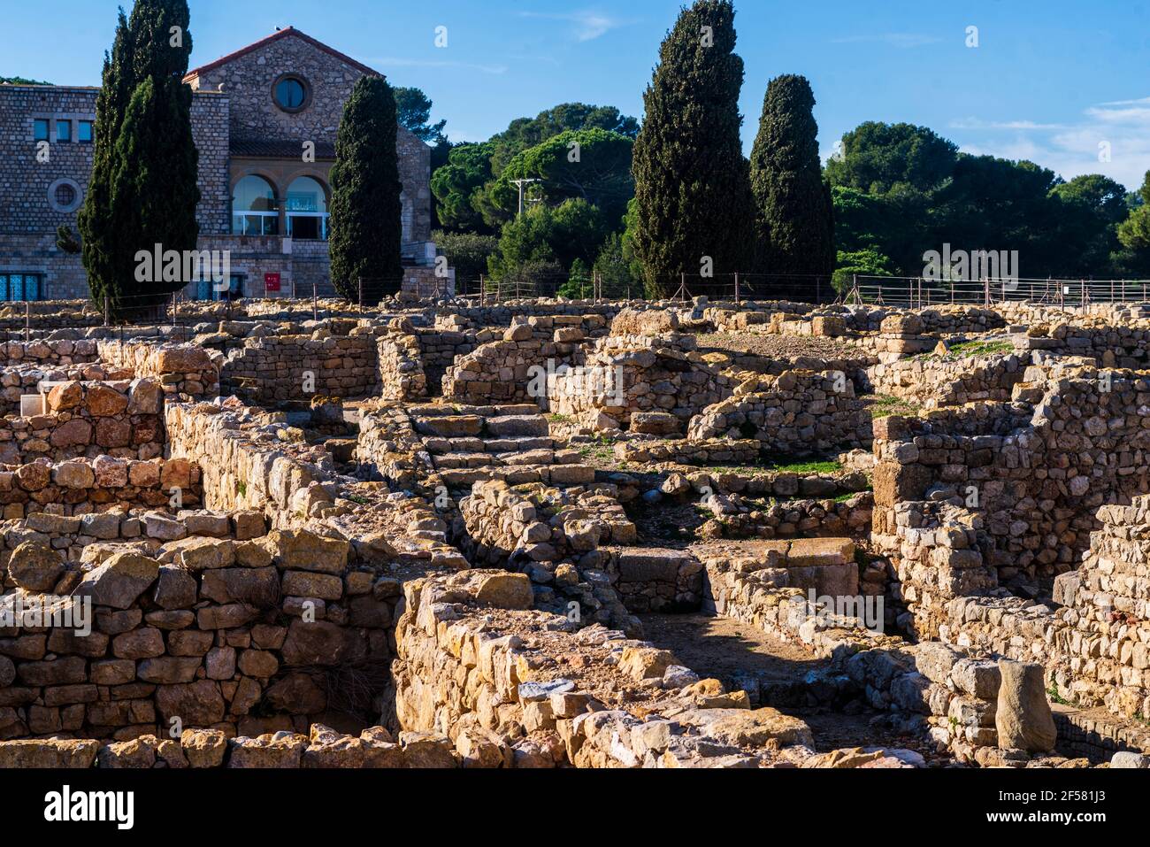 Site archéologique grec / romain d'Ampuries, Gérone, Catalogne, Espagne. Banque D'Images