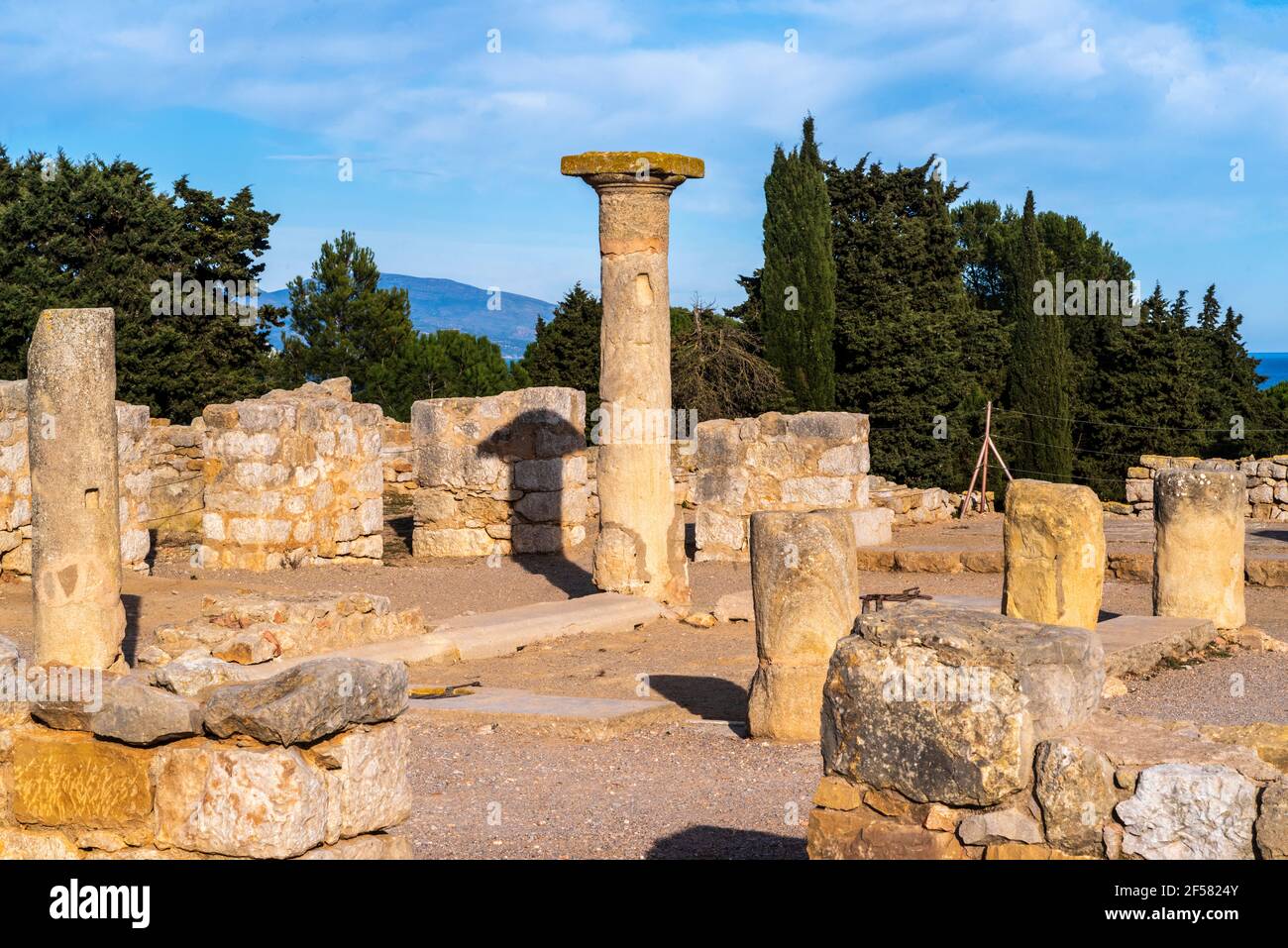 Site archéologique grec / romain d'Ampuries, Gérone, Catalogne, Espagne. Banque D'Images