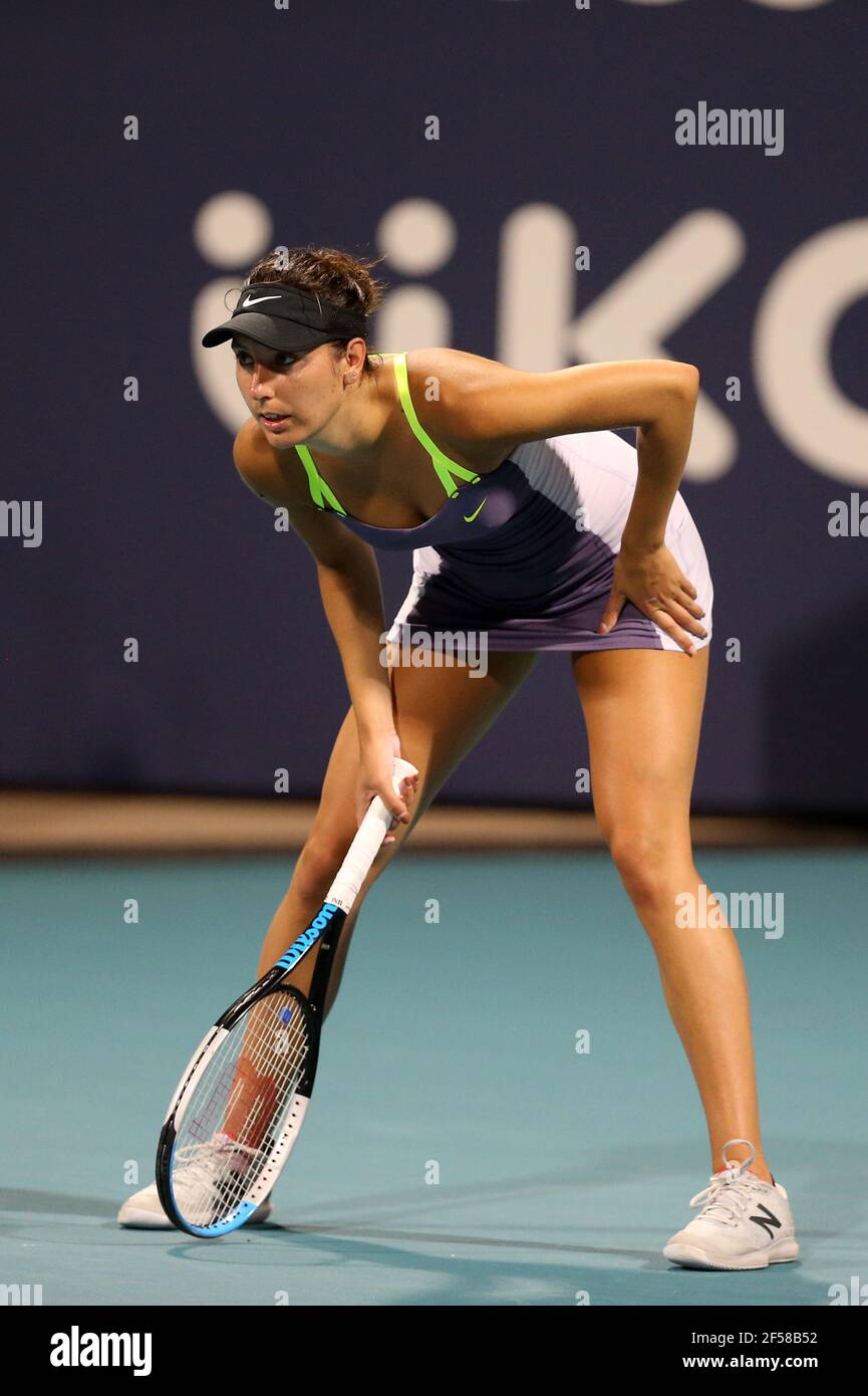 MIAMI GARDENS, FL - MARS 24: OCEANE Dodin vu jouer le jour 3 de l'ouverture de Miami le 24 mars 2021 au Hard Rock Stadium à Miami Gardens, Floride personnes: OCEANE Dodin crédit: Storms Media Group/Alay Live News Banque D'Images