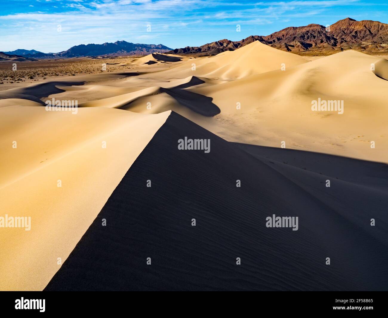 Les dunes d'Ibex dans le parc national de la Vallée de la mort, Californie, États-Unis Banque D'Images