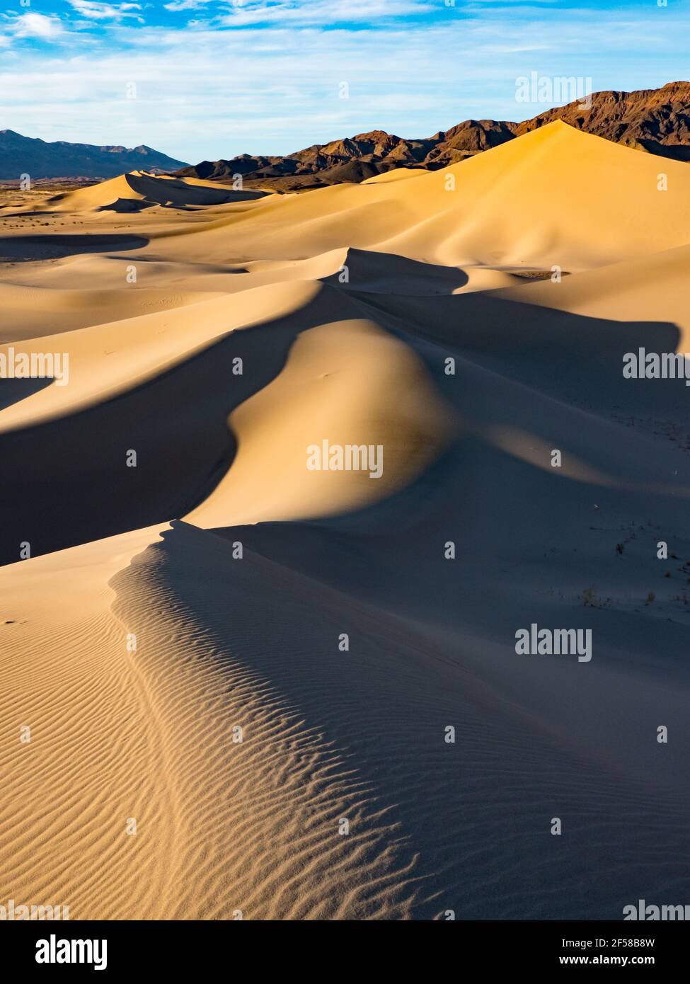 Les dunes d'Ibex dans le parc national de la Vallée de la mort, Californie, États-Unis Banque D'Images