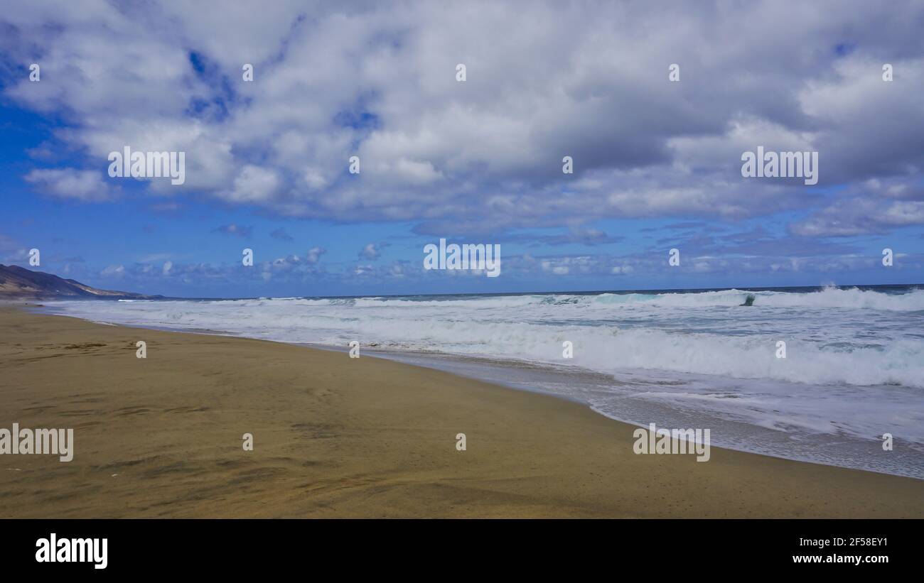 plage dans le sud de Fuerteventura à Cofete - Playa De Cofete Banque D'Images