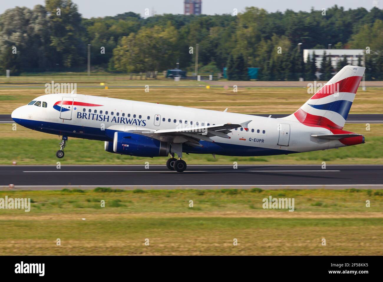 Berlin, Allemagne – 30. Août 2017 : British Airways Airbus A319 à l'aéroport de Berlin Tegel (TXL) en Allemagne. Airbus est un fabricant d'avions de Toulo Banque D'Images