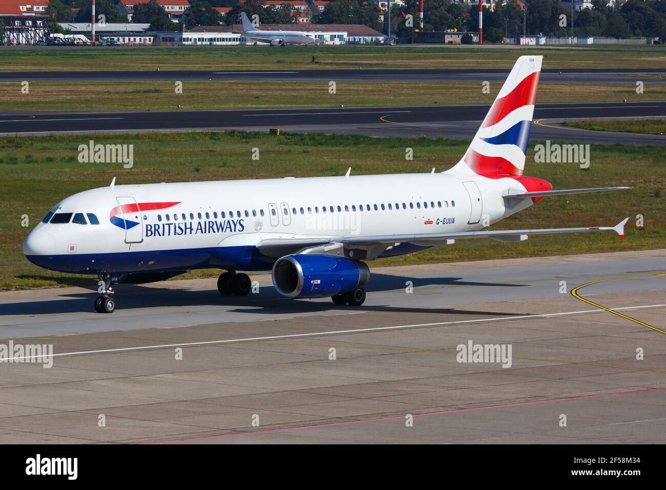 Berlin, Allemagne – 30. Août 2017 : Airbus A320 de British Airways à l'aéroport de Berlin Tegel (TXL) en Allemagne. Airbus est un fabricant d'avions de Toulo Banque D'Images