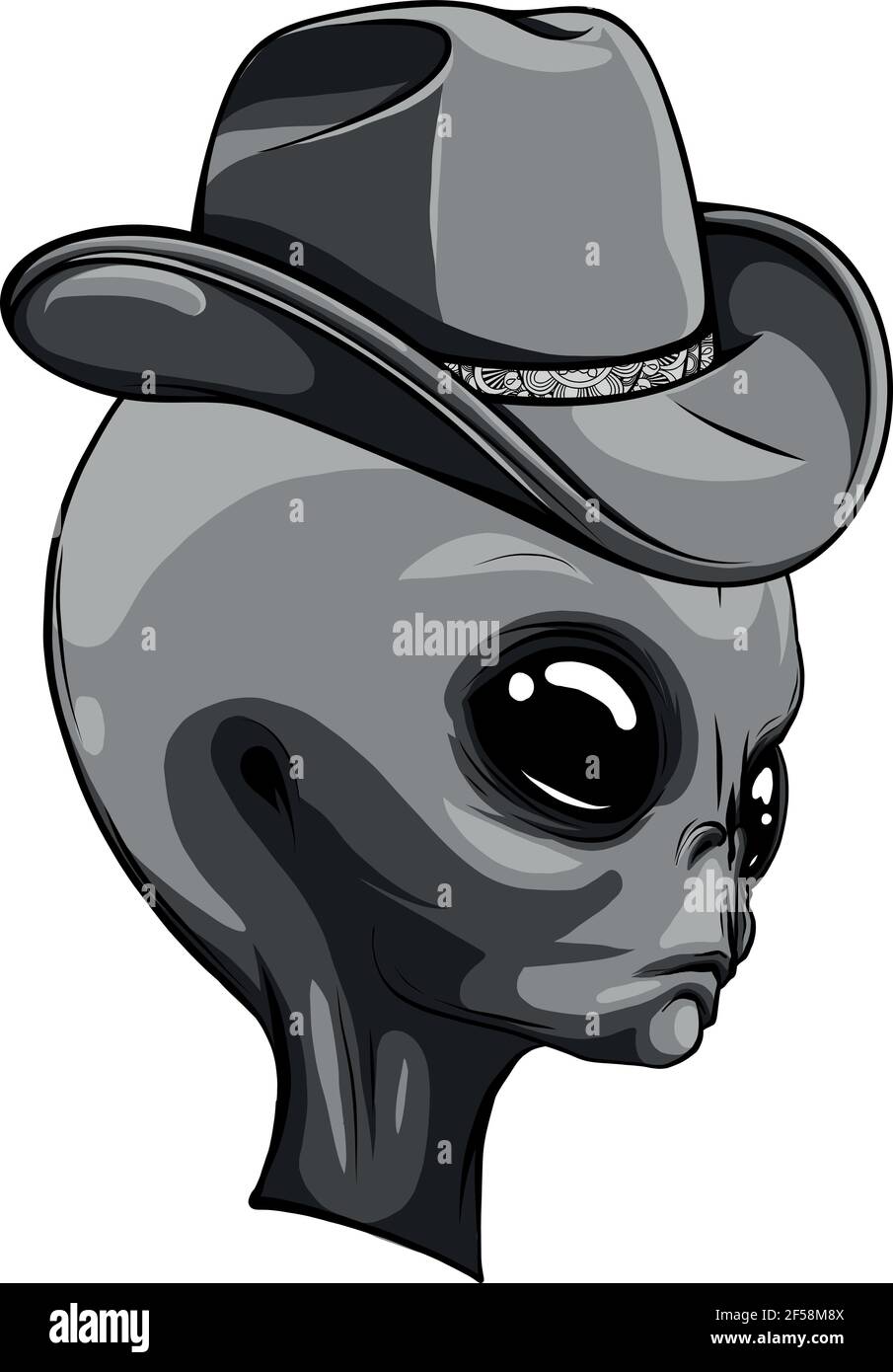 design de la tête extraterrestre avec motif d'illustration de chapeau Image  Vectorielle Stock - Alamy