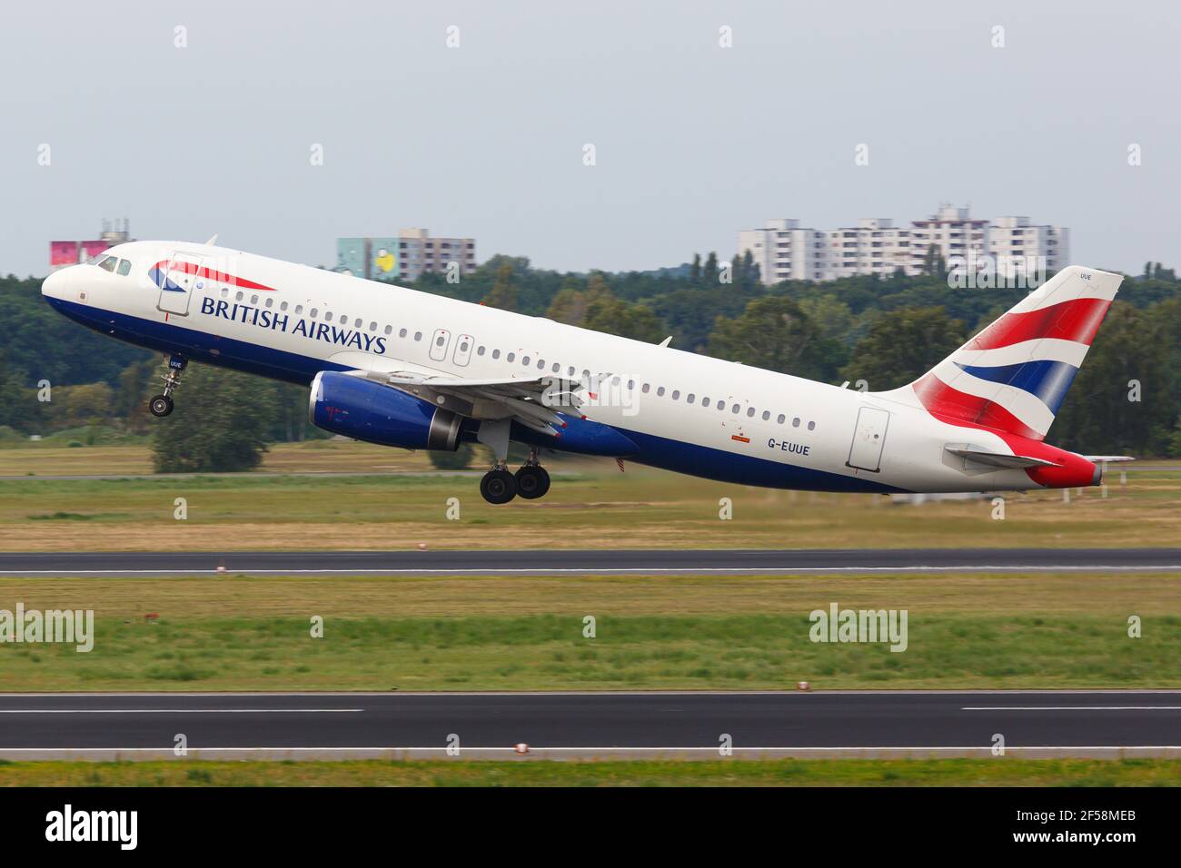 Berlin, Allemagne – 30. Août 2017 : Airbus A320 de British Airways à l'aéroport de Berlin Tegel (TXL) en Allemagne. Airbus est un fabricant d'avions de Toulo Banque D'Images