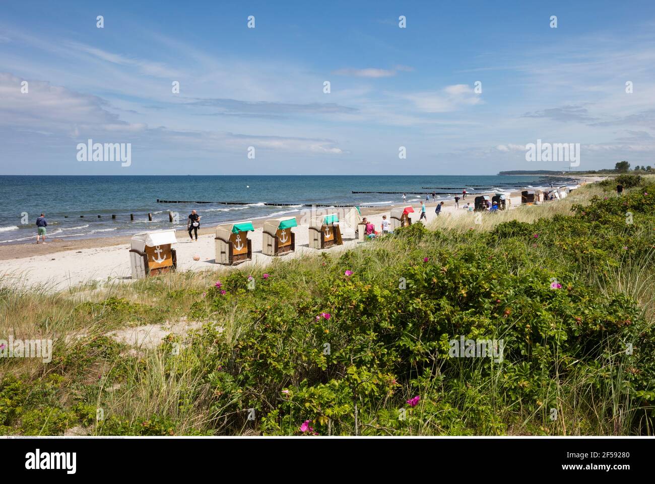 Géographie, Allemagne, Mecklenburg-Ouest Pomerania, Bad Doberan, Heiligendamm, plage, mèche couverte, droits supplémentaires-autorisation-Info-non-disponible Banque D'Images