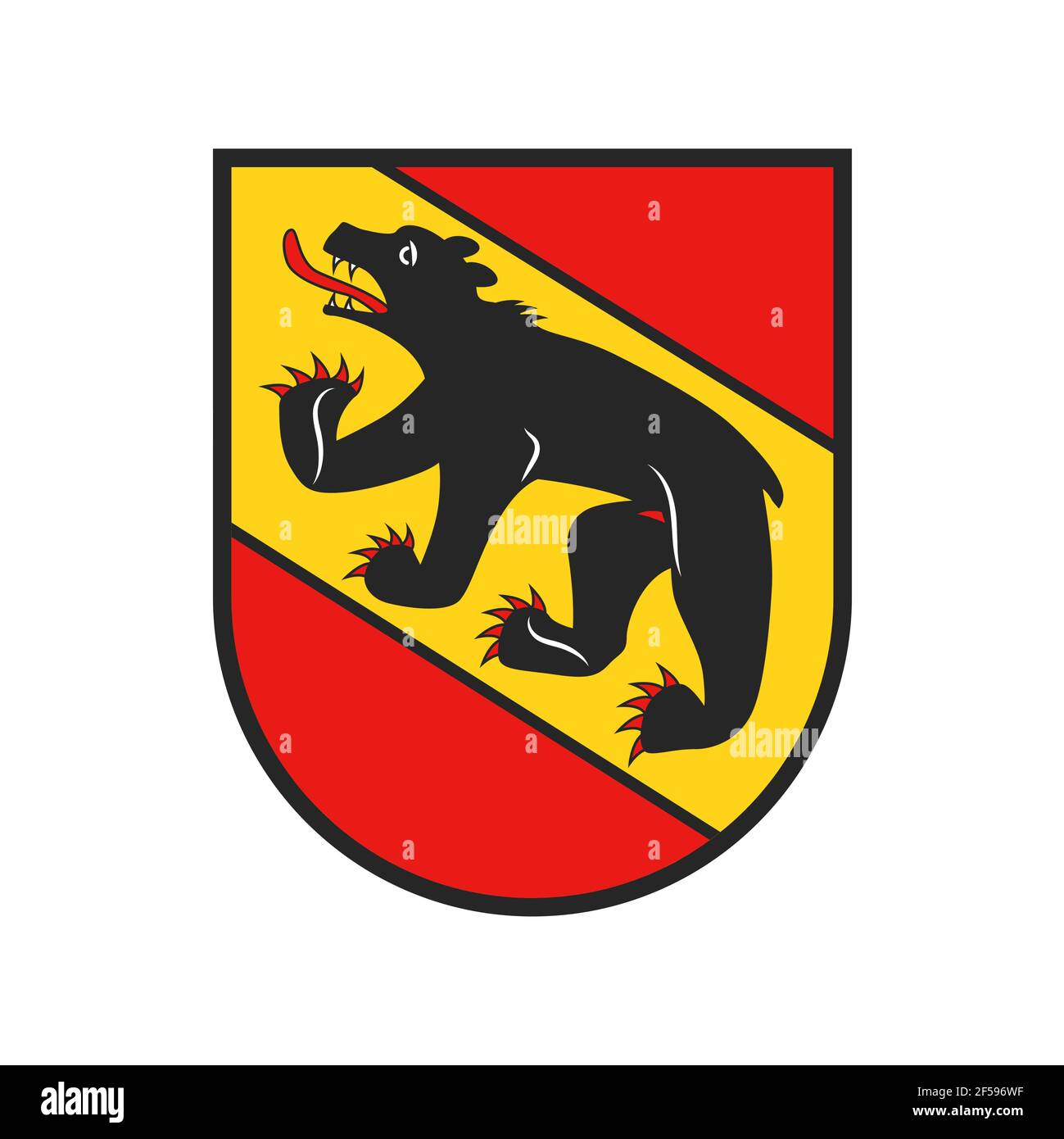 Emblème du canton suisse, Berne ou Berne en Suisse Illustration de Vecteur