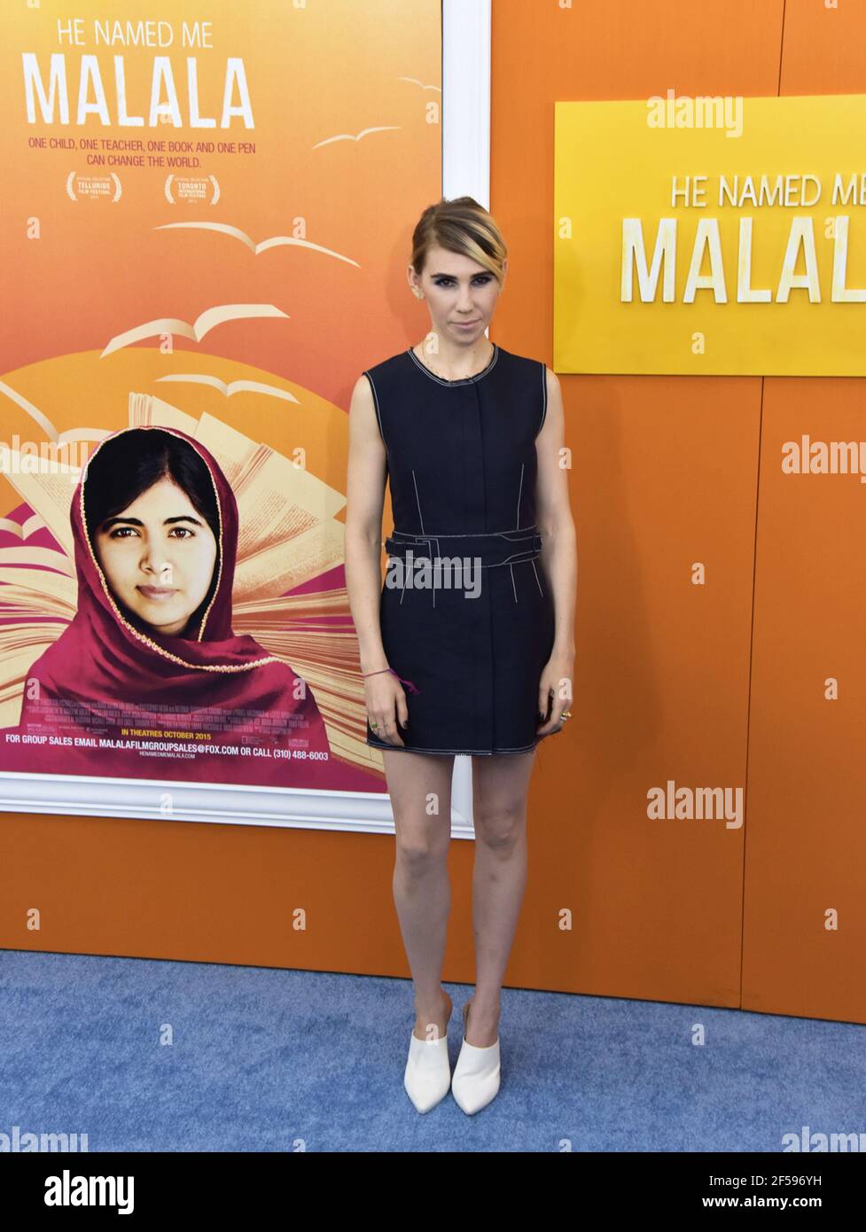 New York, NY, le 24 septembre 2015, Zosia Mamet participe à la première de New York « il m'a nommé Malala » au théâtre Ziegfeld Banque D'Images