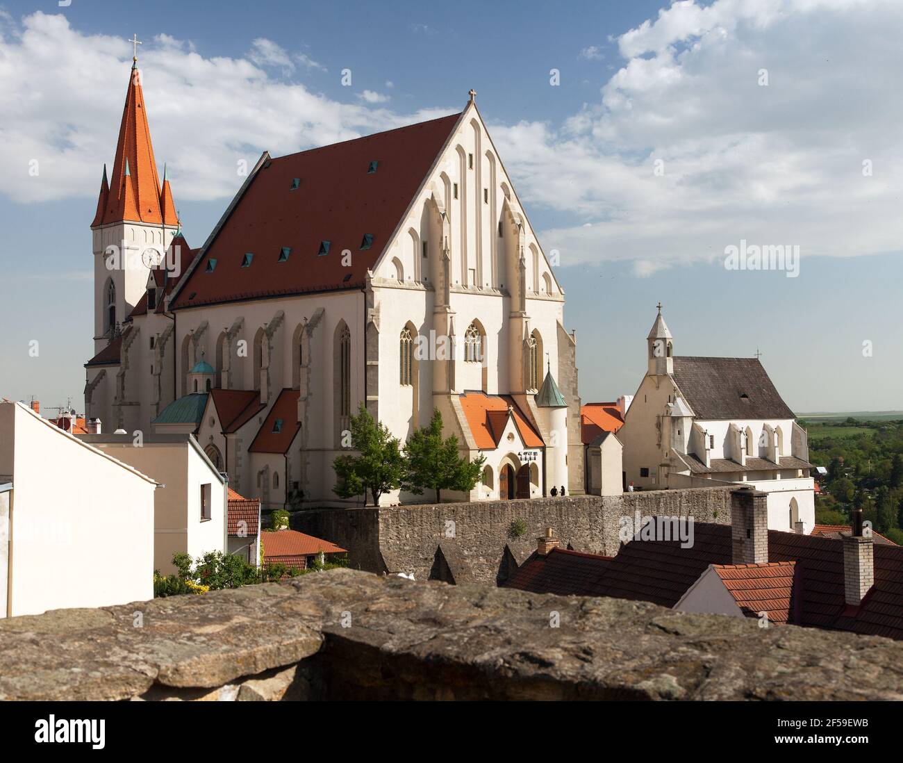 Église gothique de Saint-Nicolas en tchèque Kostel svateho Mikulase, Znojmo, Moravie du Sud, République tchèque Banque D'Images