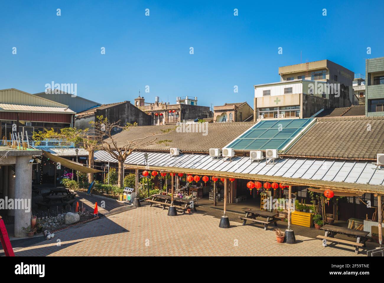 13 janvier 2021 : marché de Xiluo est situé à Yanping Old Street dans le canton de Xiluo, comté de yunlin, taïwan. Il a été construit avec le reste de construction Banque D'Images
