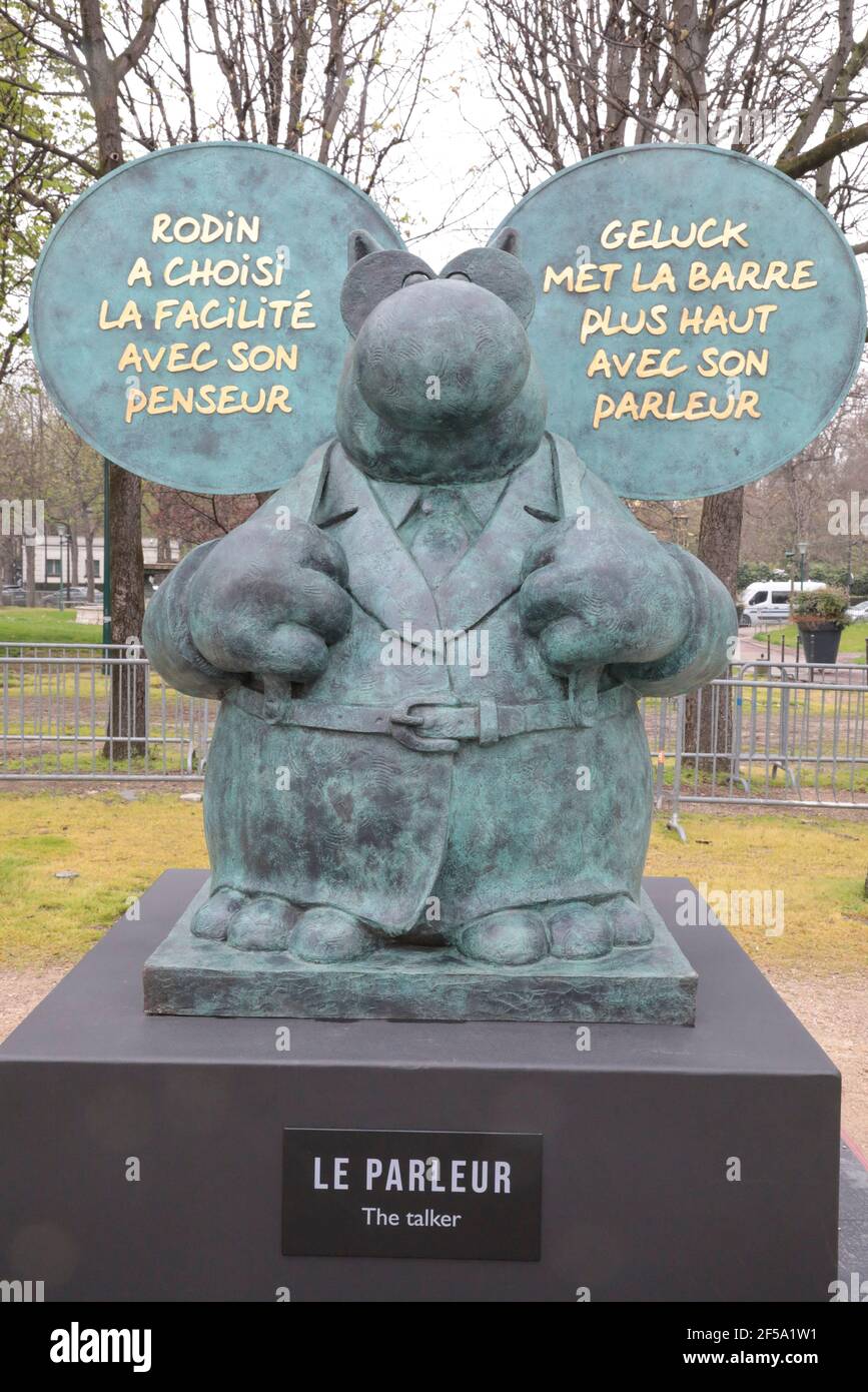 LE CHAT DE PHILIPPE GELUCK VINGT SCULPTURES SUR LES CHAMPS ELYSÉES ...
