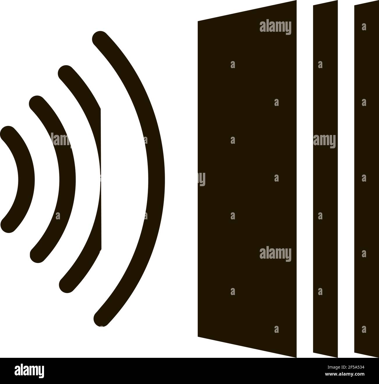 Titre sonore pour l'icône de porte Illustration du glyphe Vector Illustration de Vecteur