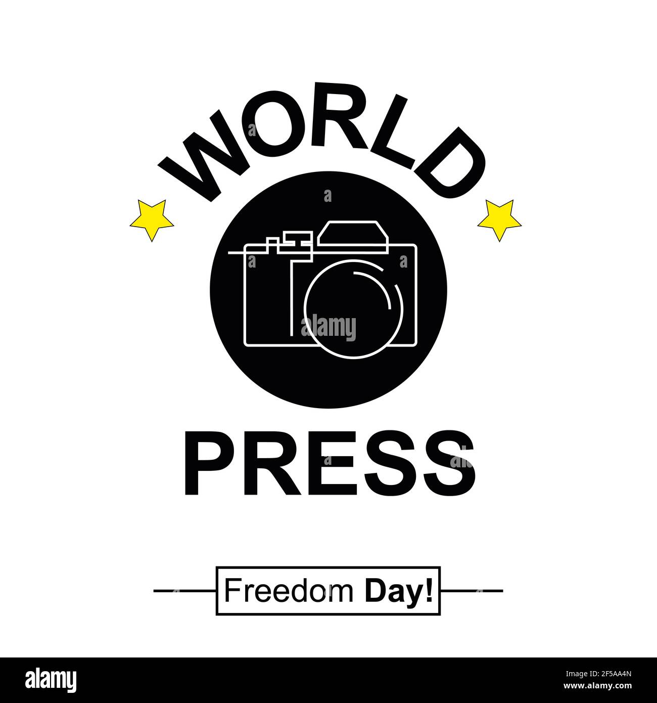 Illustration créative de la Journée mondiale de la liberté de la presse avec concept de design plat. Concevoir avec un appareil photo. 3 mai 2021. Illustration vectorielle. Banque D'Images