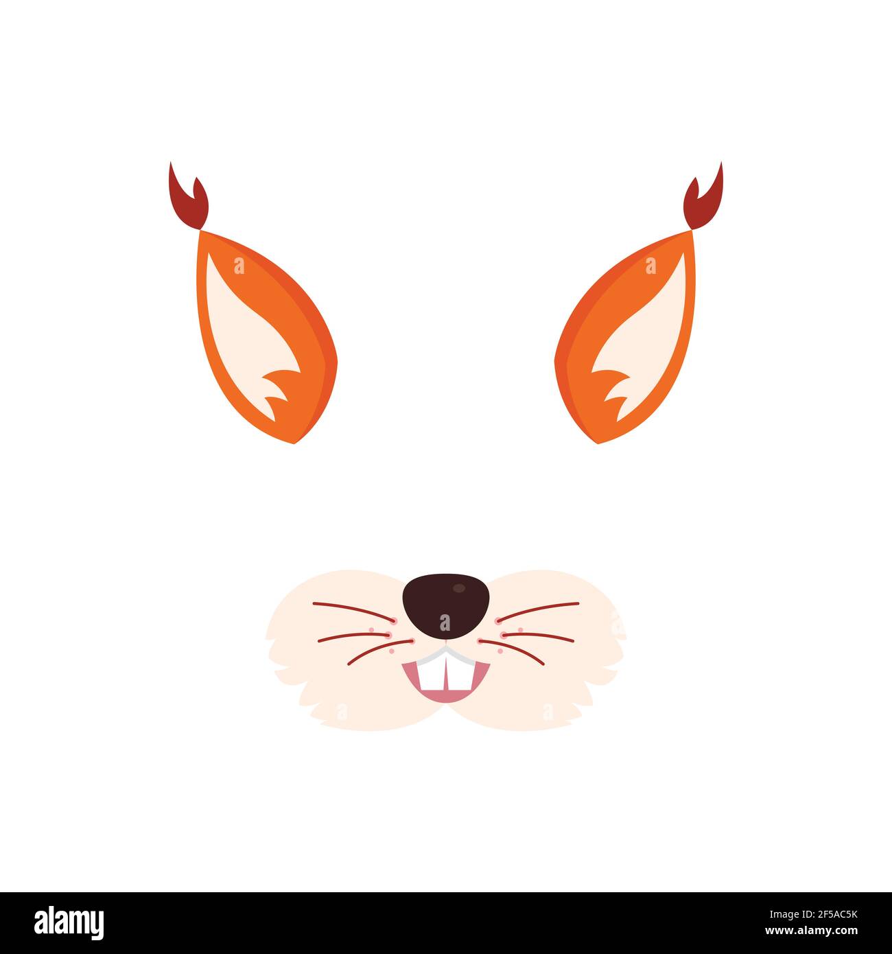 Soyez l'écureuil à la fête. Masque. Illustration vectorielle isolée sur  fond blanc Image Vectorielle Stock - Alamy