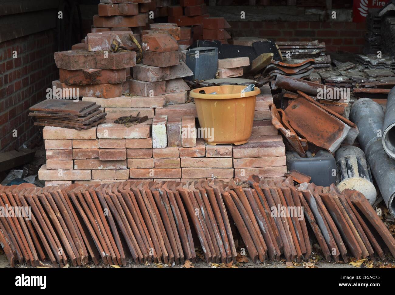 stockage des matériaux de construction Banque D'Images