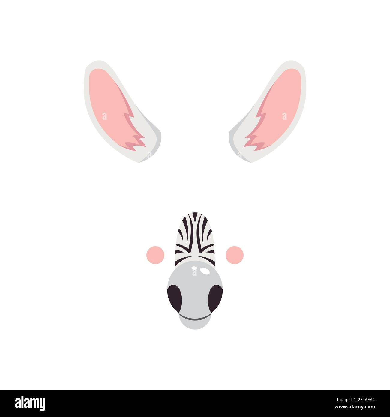 Soyez un zèbre à la fête. Masque. Illustration vectorielle isolée sur fond blanc. Illustration de Vecteur