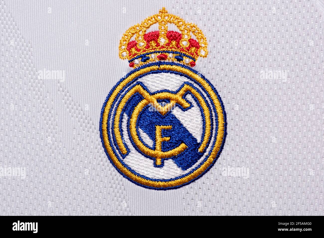 Gros plan du Real Madrid C.F. jesrey Banque D'Images