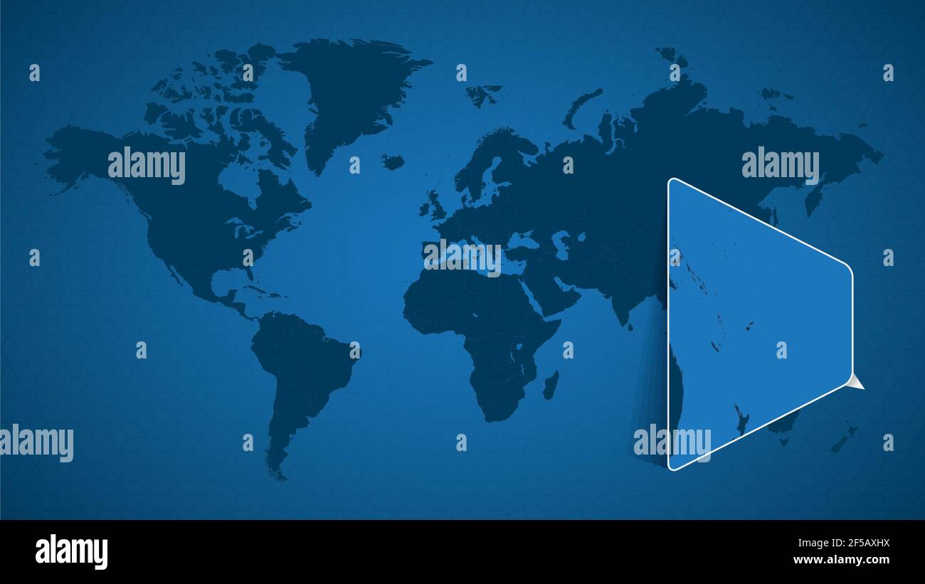 Carte du monde détaillée avec carte agrandie brochée des Tonga et des pays  voisins. Drapeau et carte des Tonga Image Vectorielle Stock - Alamy