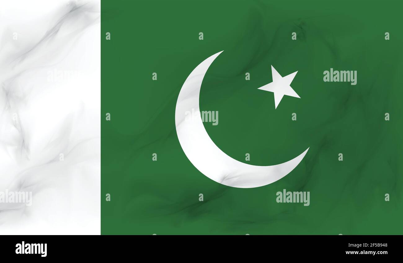 Drapeau national du Pakistan créé dans le style grunge Illustration de Vecteur