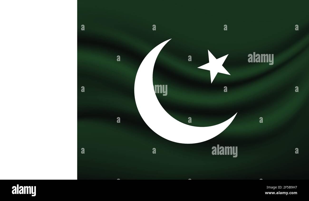 Drapeau national du Pakistan créé dans le style grunge Illustration de Vecteur