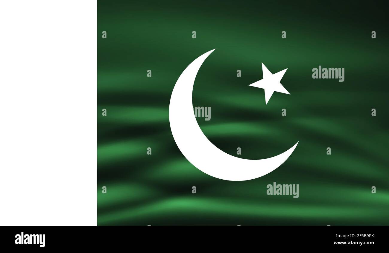 Drapeau national du Pakistan créé dans le style grunge Illustration de Vecteur