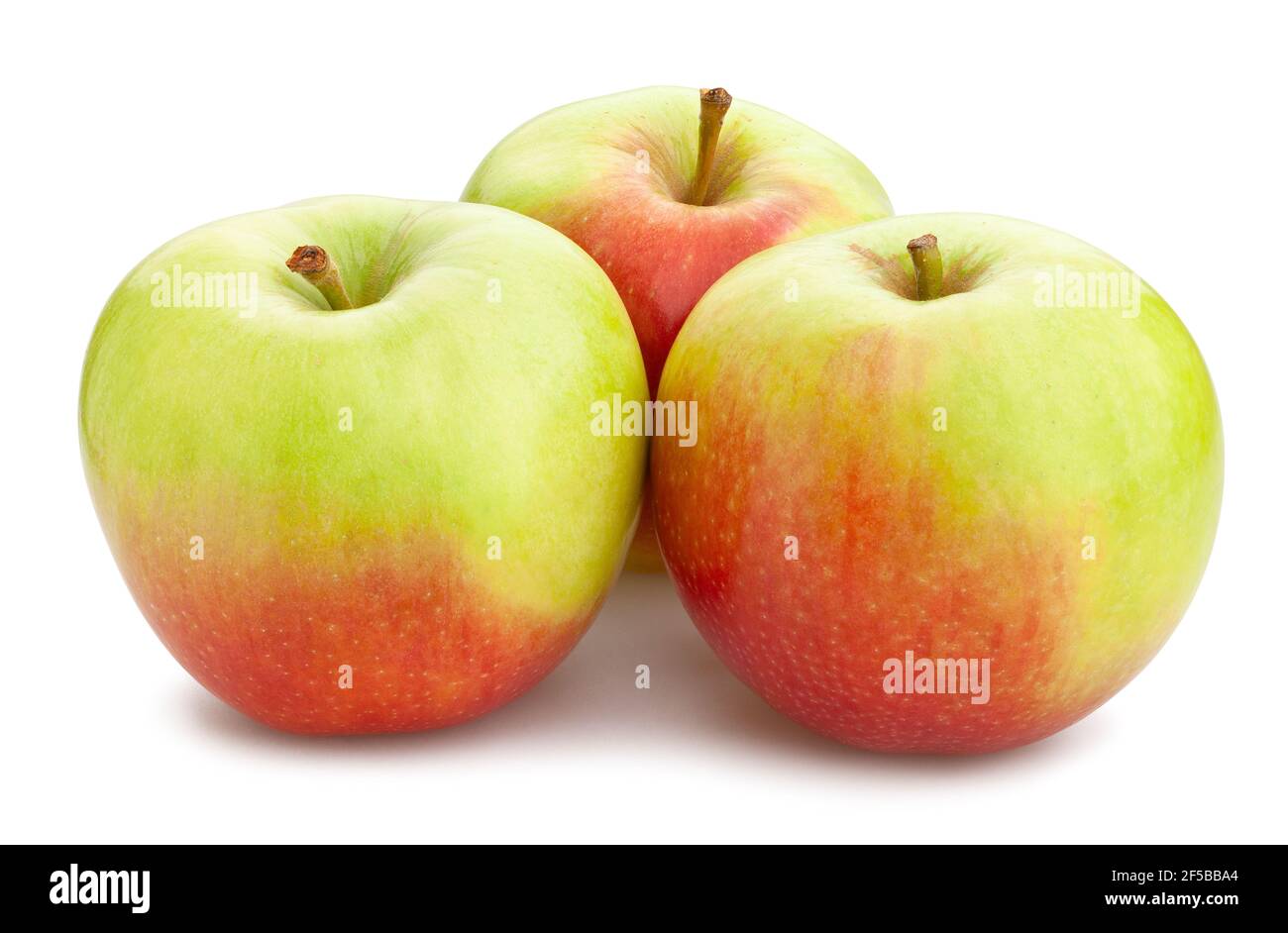 chemin de pomme rouge vert isolé sur blanc Banque D'Images
