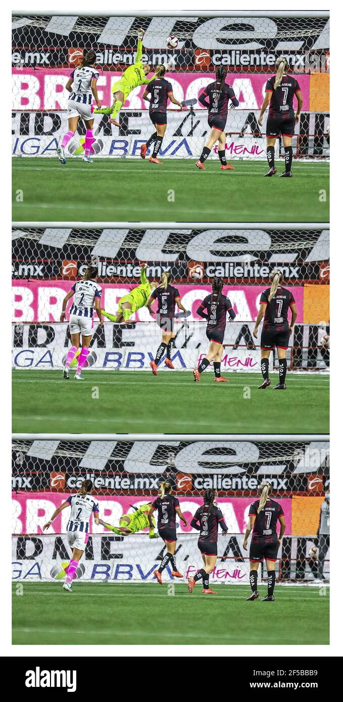 Tijuana, Mexique. 22 mars 2021. Itzel Gonzalez (#23 Tijuana) en action pendant le jeu LIGA MX Femenil entre Tijuana et Monterrey à Estadio Caliente à Tijuana, Basse-Californie, Mexique. Crédit: SPP Sport presse photo. /Alamy Live News Banque D'Images