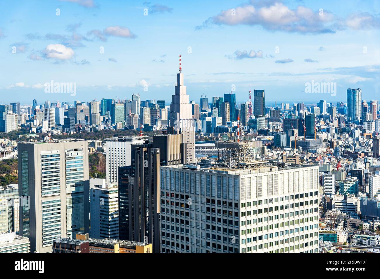 Paysage urbain de Tokyo par une belle journée d'hiver Banque D'Images