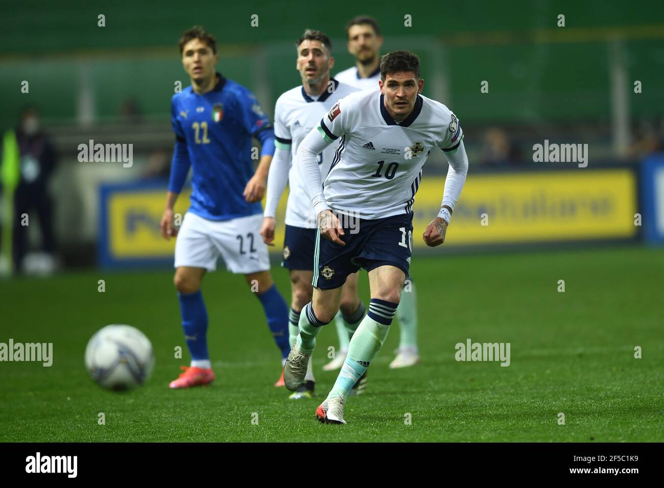 Parme, Italie. 25 2021 mars : Kyle Lafferty (Irlande du Nord) lors du match de qualification de la Fifa 'coupe du monde Qatar 2022' entre l'Italie 2-0 Irlande du Nord au stade Ennio Tardini le 25 mars 2021 à Parme, Italie. Credit: Maurizio Borsari/AFLO/Alay Live News Banque D'Images