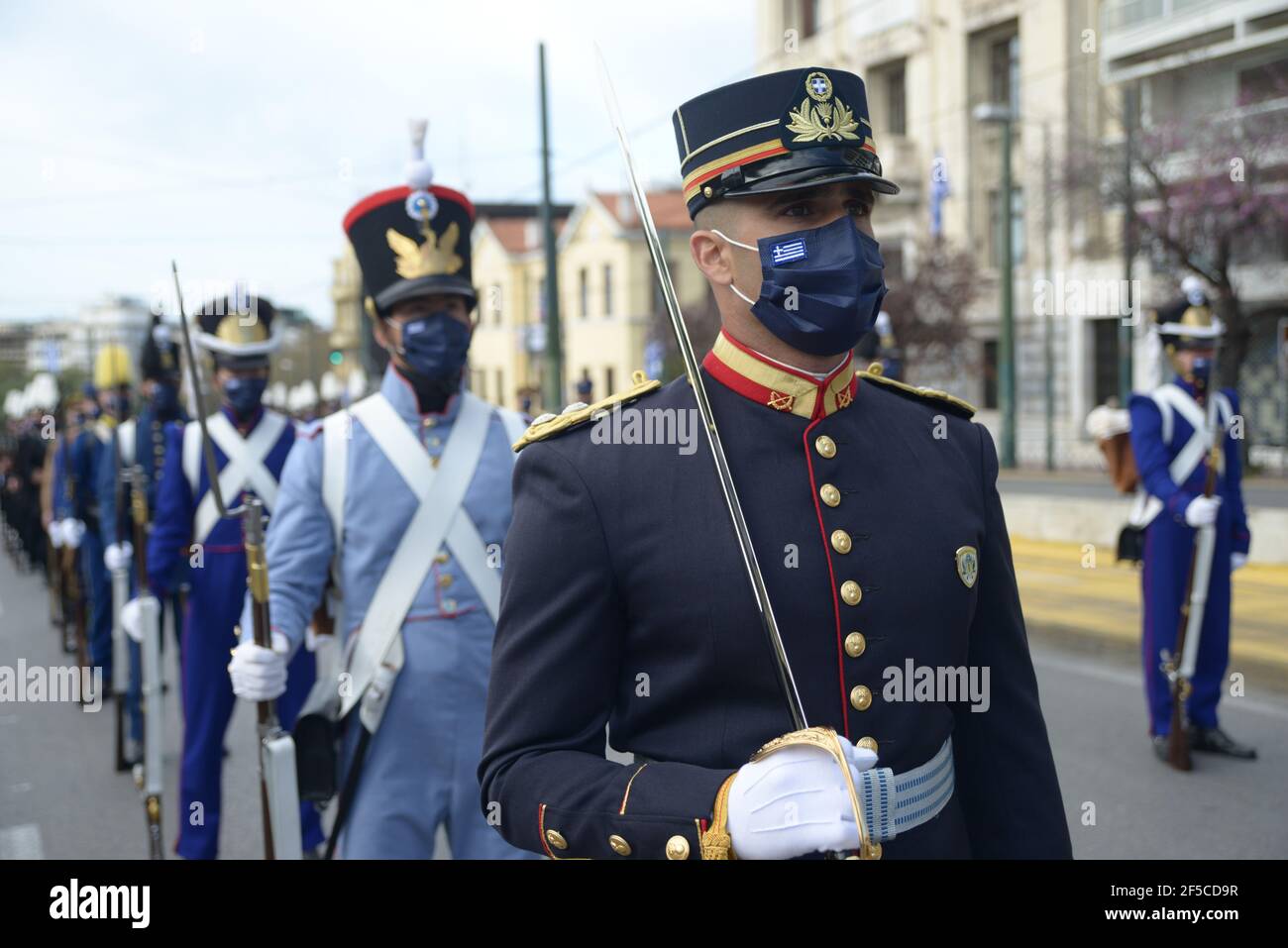 Grèce Bicentenary Independence Day Military Parade à Athènes. Crédit: Dimitris Aspiotis/Alamy Banque D'Images