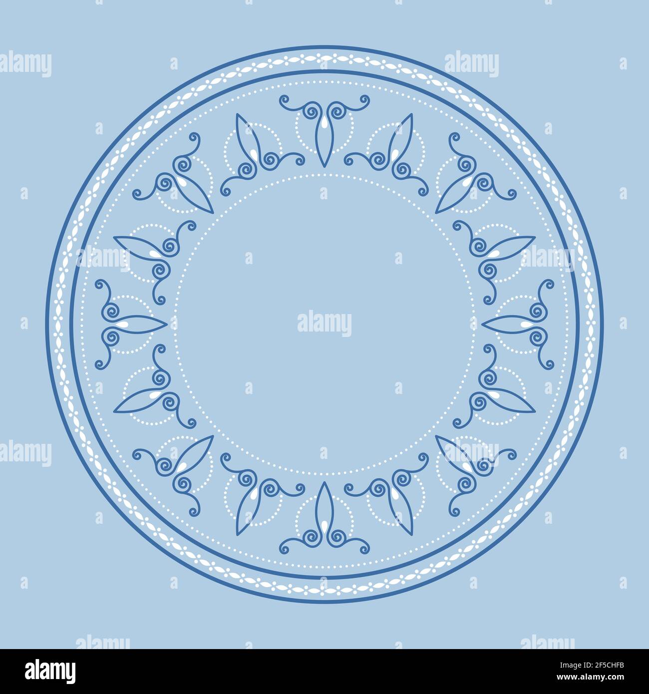 Magnifique cadre rond. Design festif. Bordure vintage. Illustration vectorielle EPS10 Illustration de Vecteur