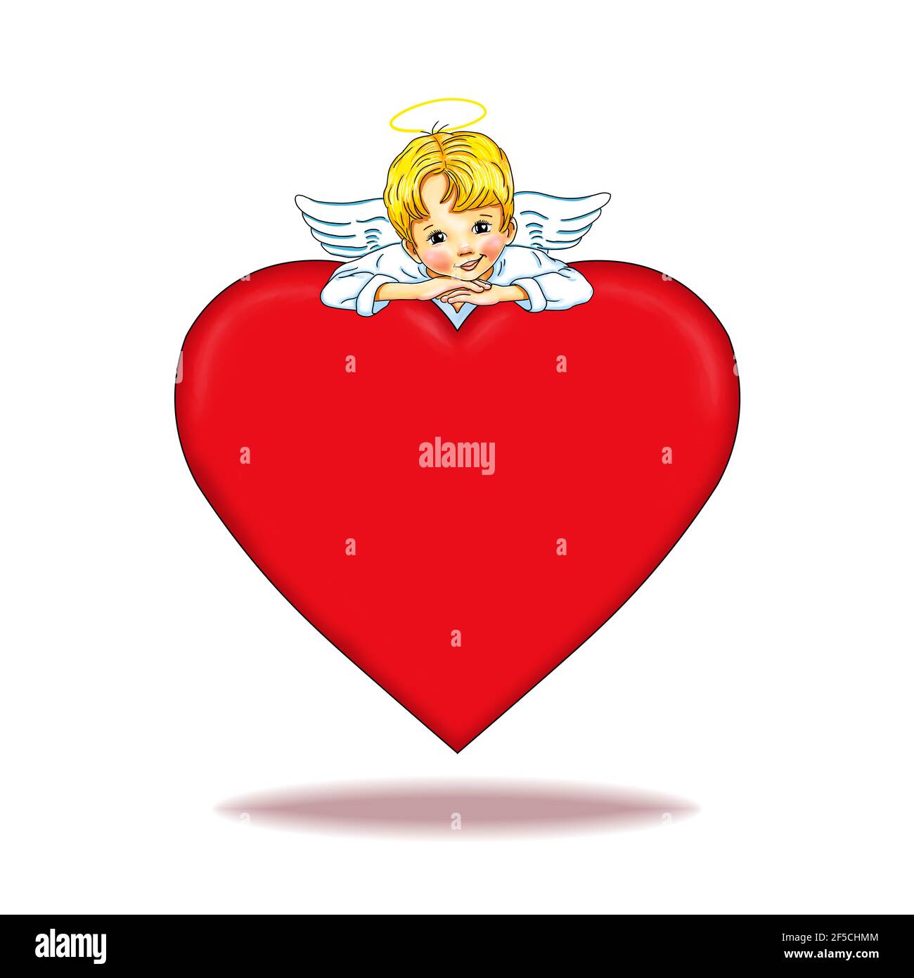 Modele Ange Petit Ange Mignon Joli Coeur Rouge Banniere Ruban Or Anniversaire De Vacances Mariage Mise En Page Design Joie Heureux Accueil Carte Indiquant Va Photo Stock Alamy