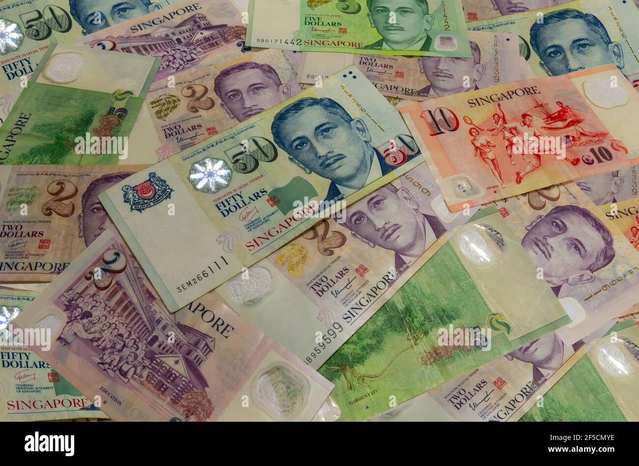 Singapore Dollar Bank Note Banque D'Images