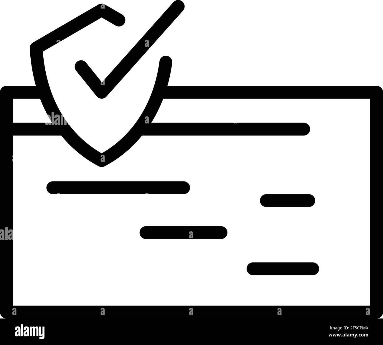 Icône de sécurité en ligne. Décrivez l'icône de vecteur de sécurité en ligne pour la conception Web isolée sur fond blanc Illustration de Vecteur