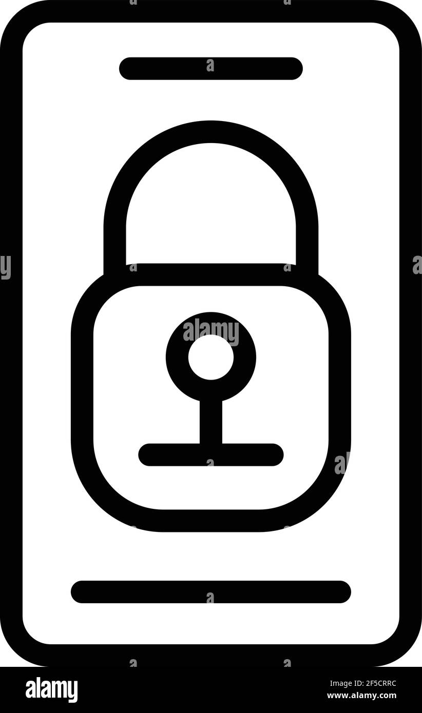Icône de gadget verrouillé. Icône vectorielle de gadget verrouillé pour la conception Web isolée sur fond blanc Illustration de Vecteur