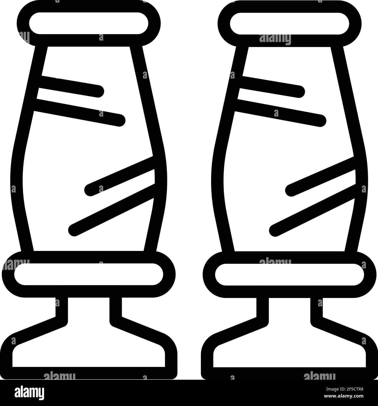Icône de fil de métier. Contour de l'icône de vecteur de métier à tisser de fil pour la conception de Web isolée sur fond blanc Illustration de Vecteur