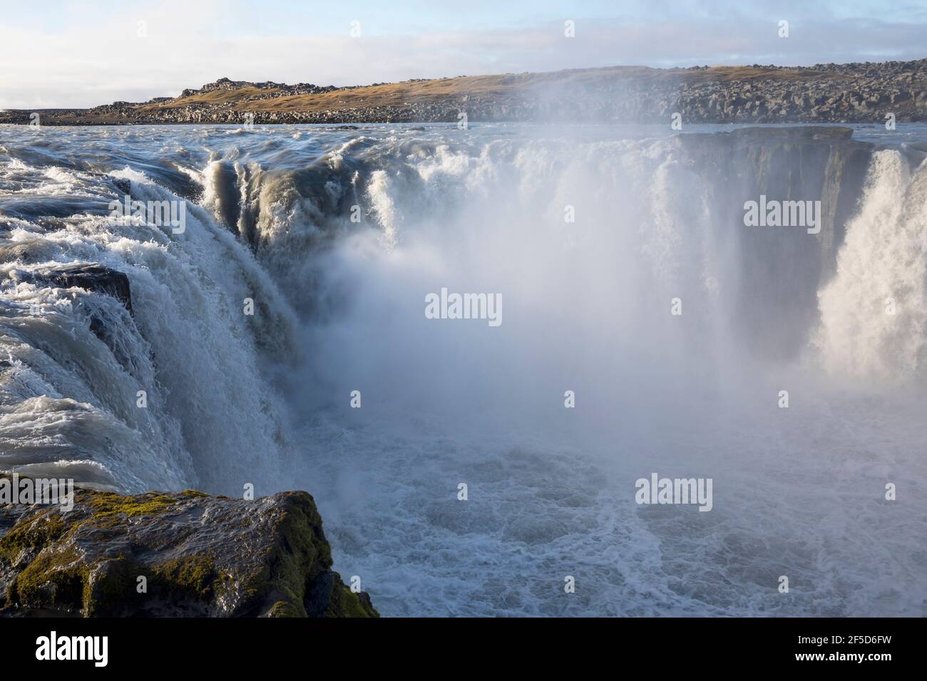 Cascade Selfoss, cascade de la rivière Joekulsá á Fjoellum, Islande, parc national de Joekulsargljufur Banque D'Images