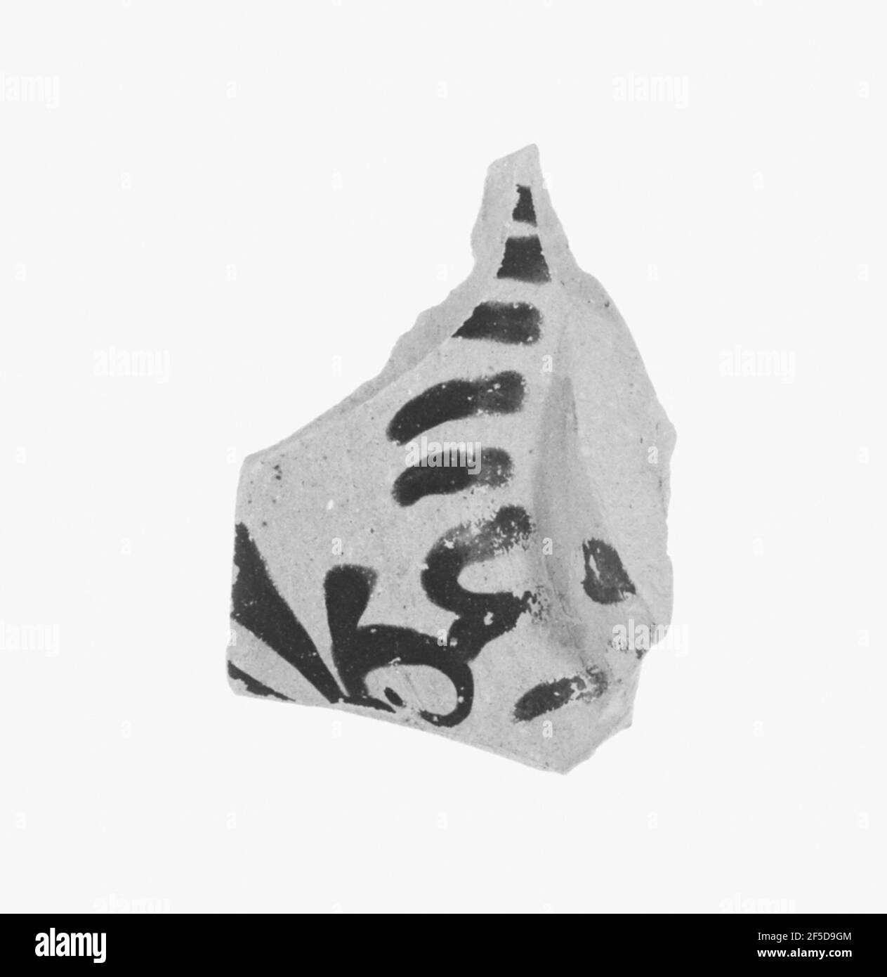 Fragment de vase grenier à motif figure noire. Inconnu Banque D'Images