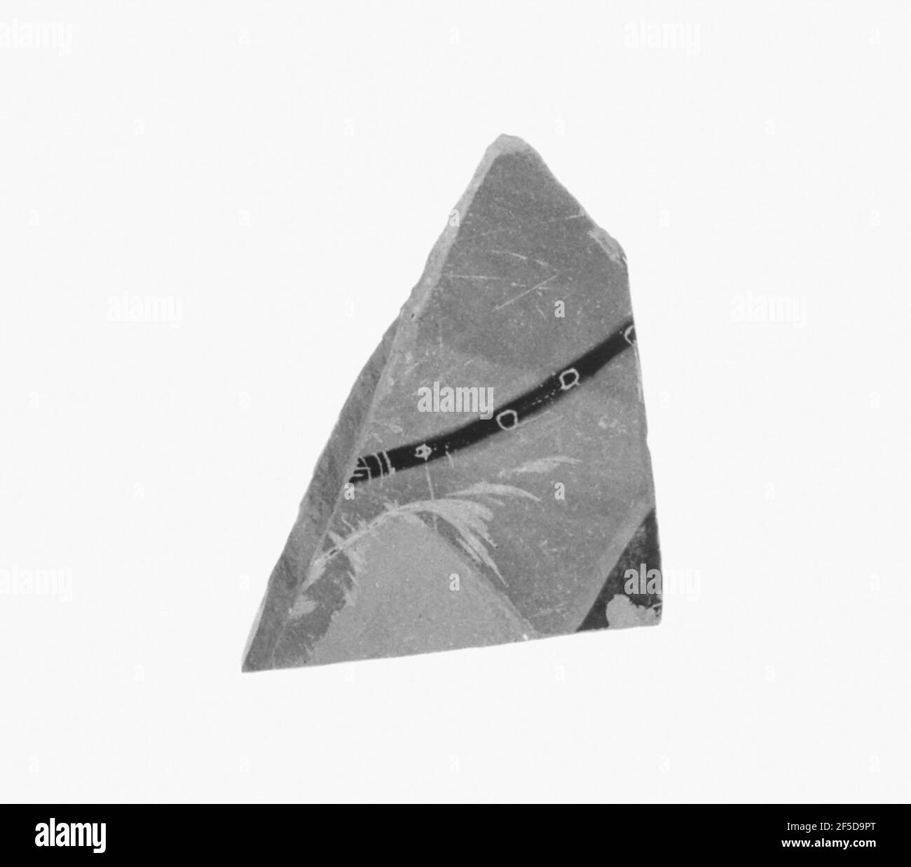 Fragment de vase grenier à motif figure noire. Inconnu Banque D'Images