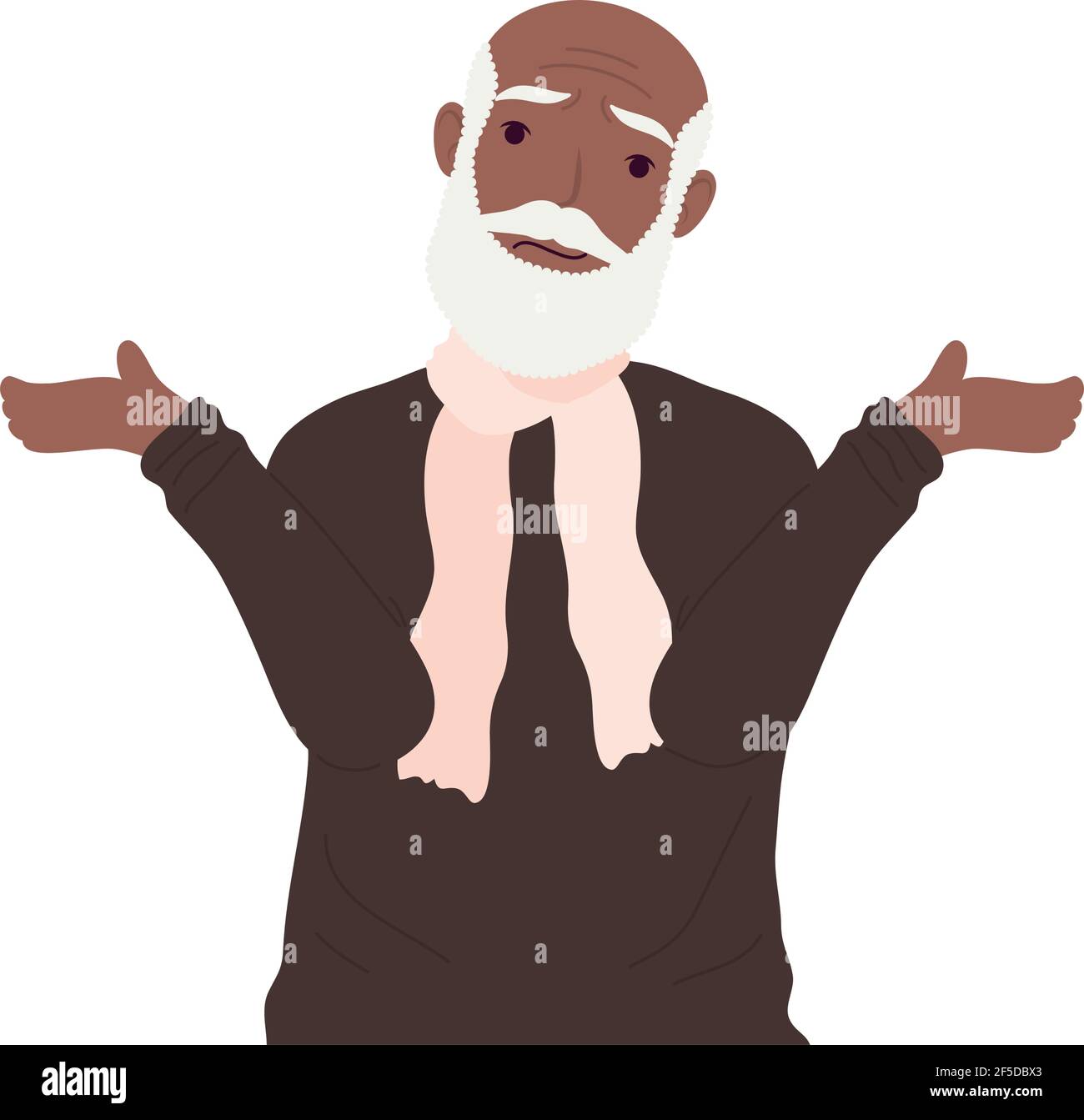 grand-père afro avec personnage alzheimer Illustration de Vecteur
