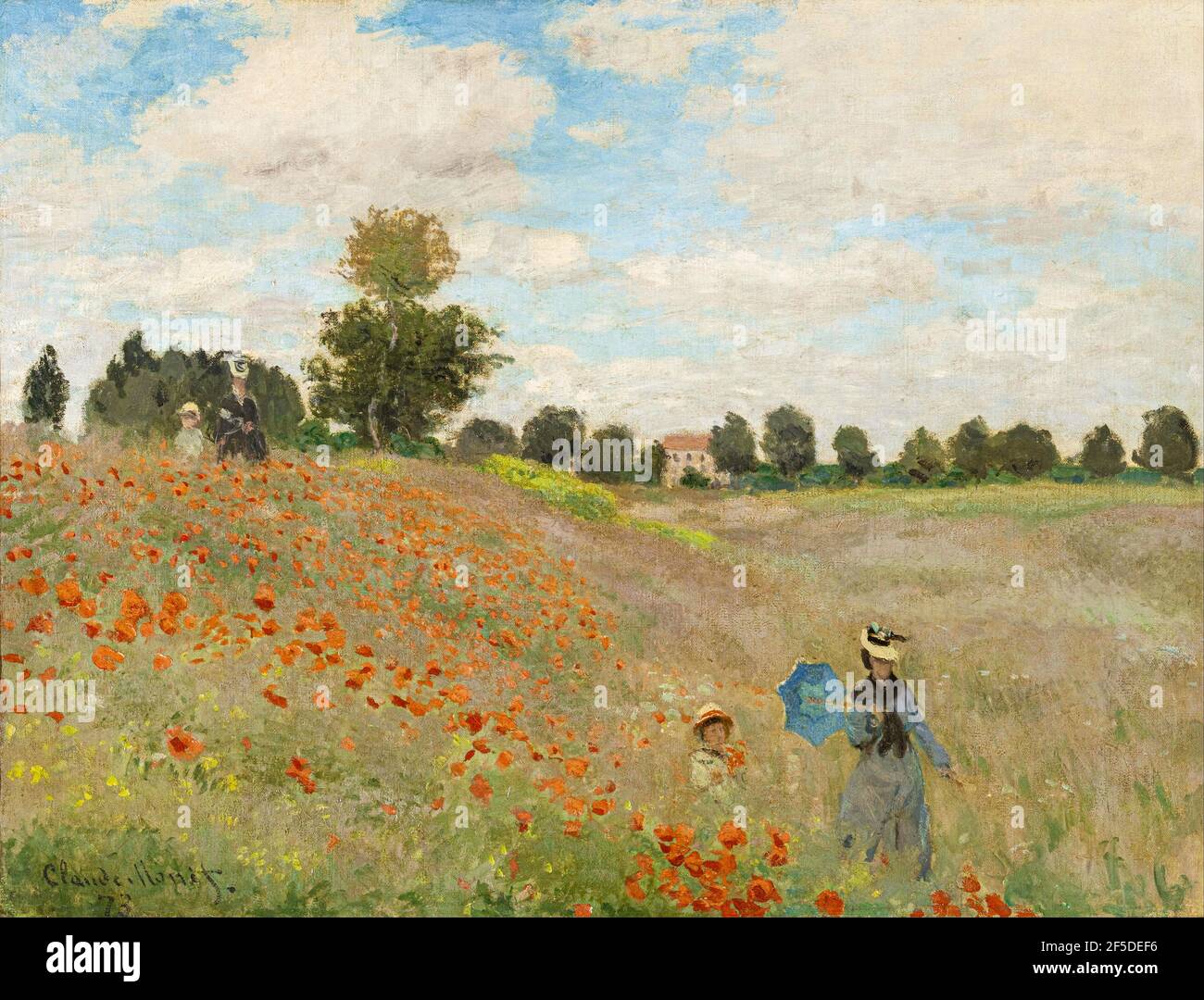 Claude Monet (1840-1926) champ de coquelicot, 1873, huile sur toile. Musée d'Orsay, Paris, France. Banque D'Images