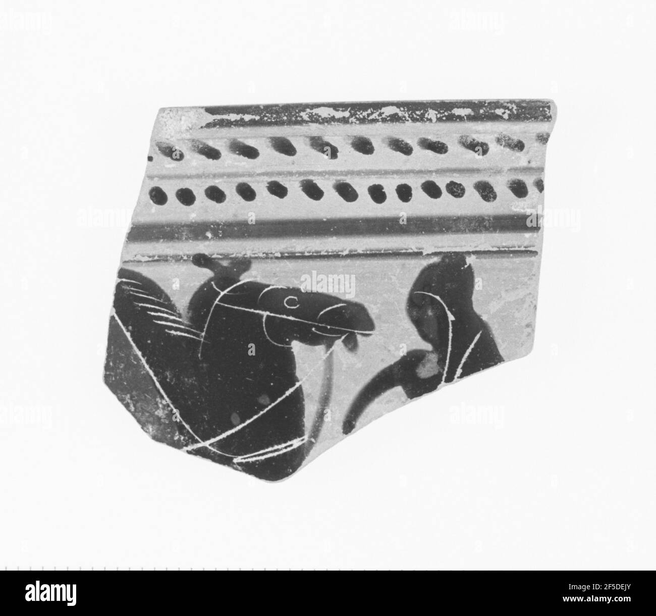 Grenier Black-Figure Skyphos fragment. Inconnu Banque D'Images