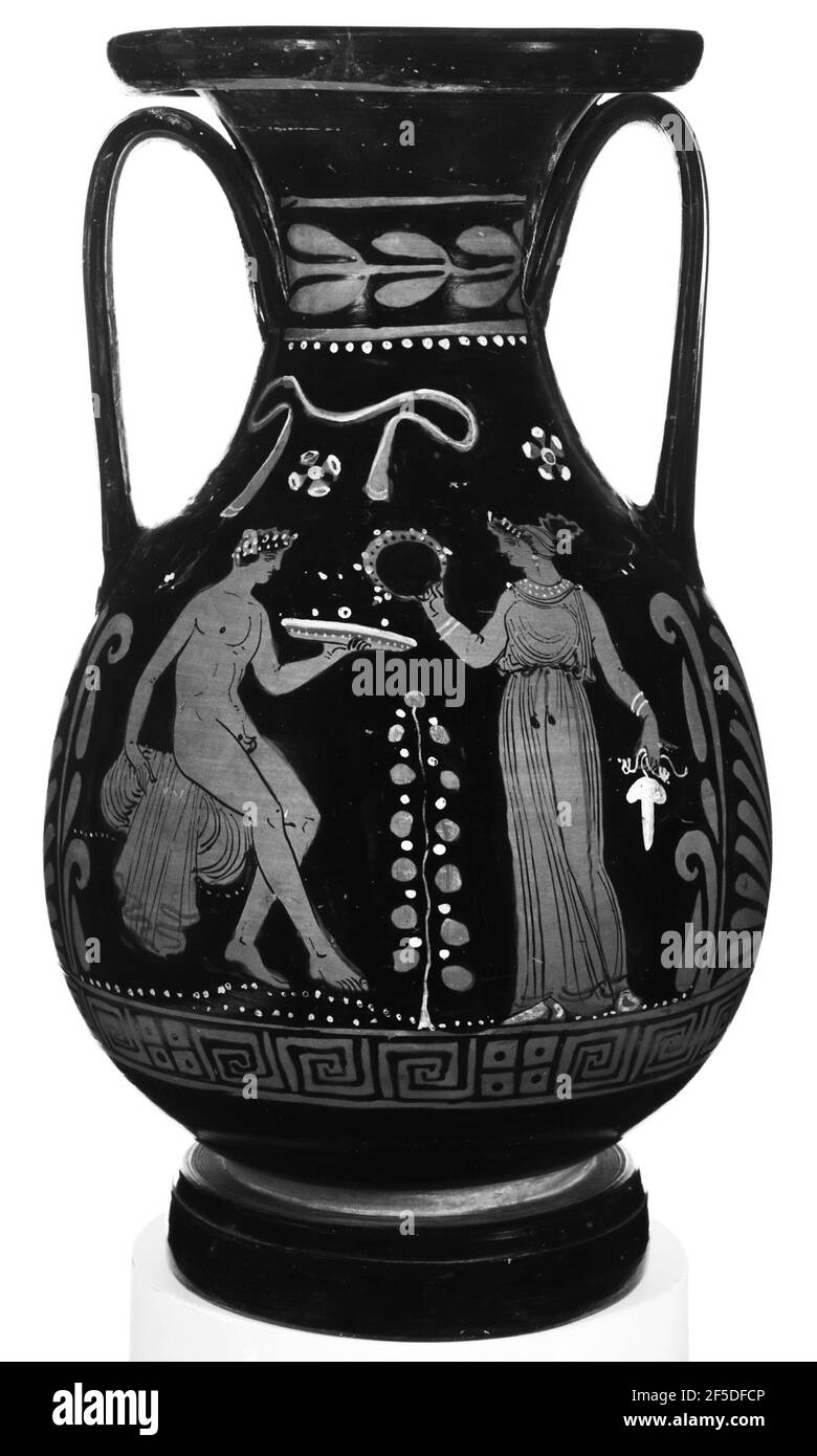 Figurine rouge Pouliane. Varrese Painter (grec (italien du Sud, apulien)) Banque D'Images