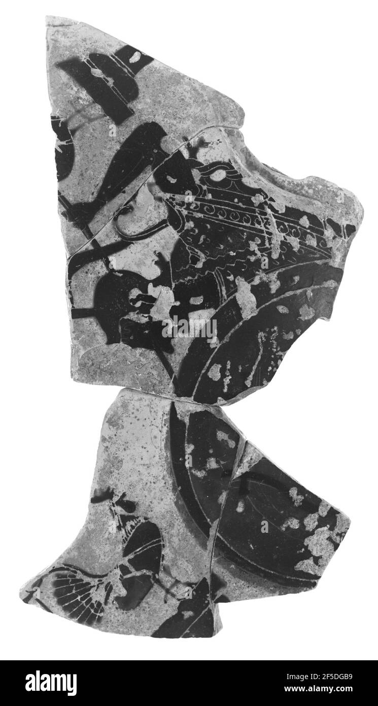 Fragment d'Amphora panathénaïque grenier. Inconnu Banque D'Images