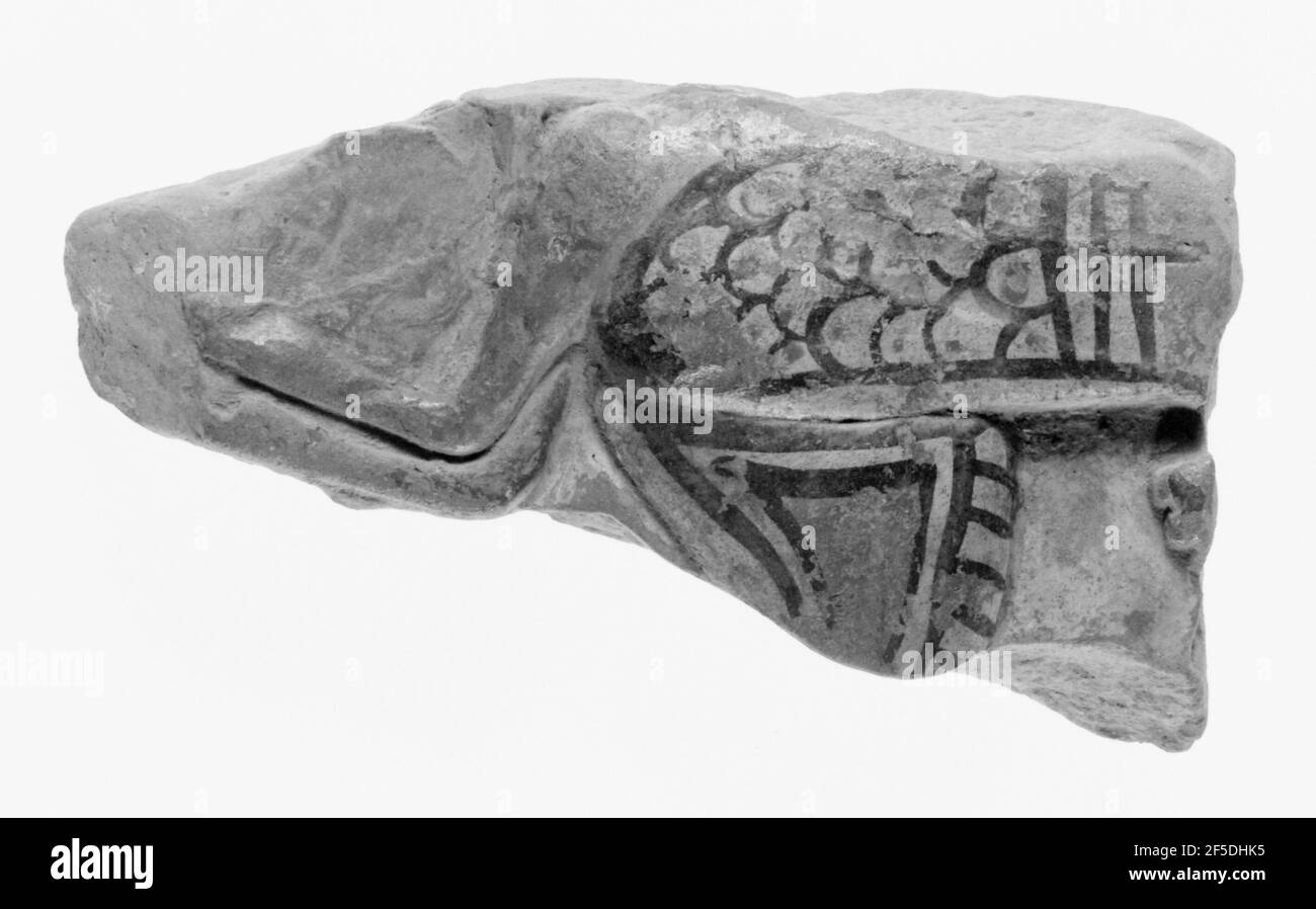 Fragment d'un Frieze archaïque montrant un cheval ailé. Inconnu Banque D'Images