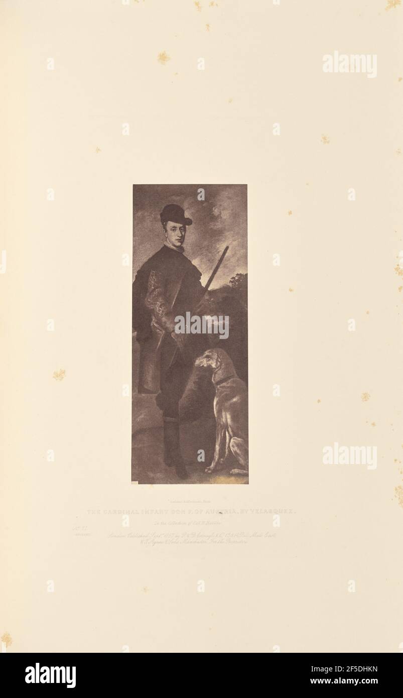 Le Cardinal Infant Don F. d'Autriche, par Velasquez. Caldesi et Montecchi (britannique, actif 1850) Banque D'Images
