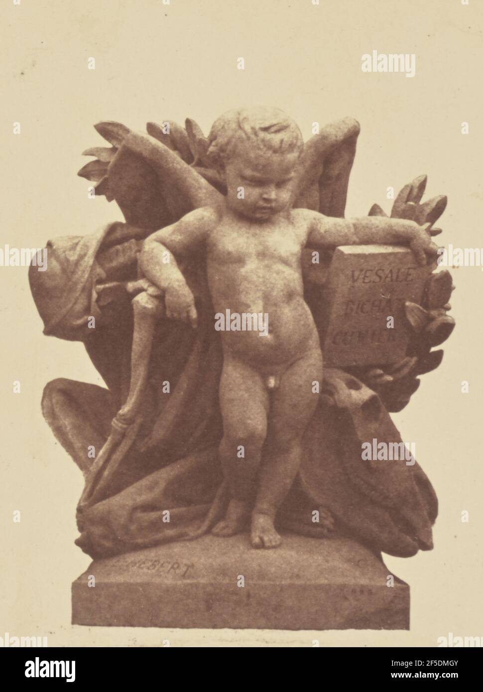 'L'Anatomie', Sculpture d'Emile Hébert, Décoration du Louvre, Paris. Édouard Baldus (né en Allemagne, 1813 - 1889) Banque D'Images